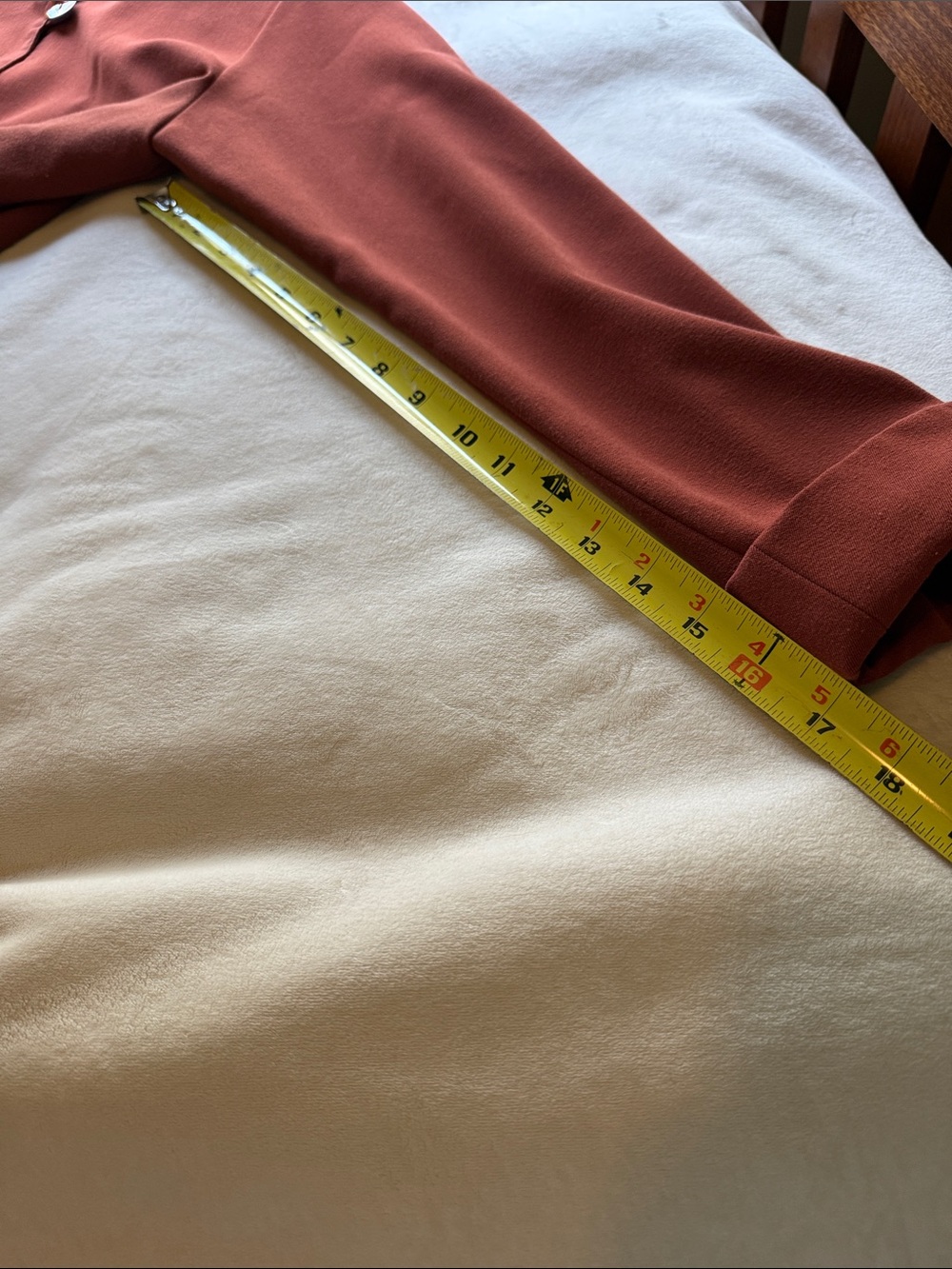 Staples Rust-Red Collarless Button Jacket - Picture 5 of 9